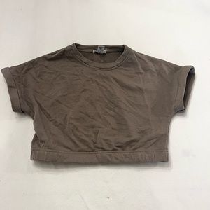 Brown crop top shirt